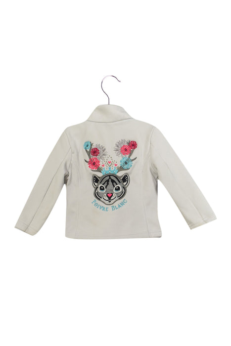 A White Zippered Sweatshirts from Poivre Blanc in size 12-18M for girl. (Back View)
