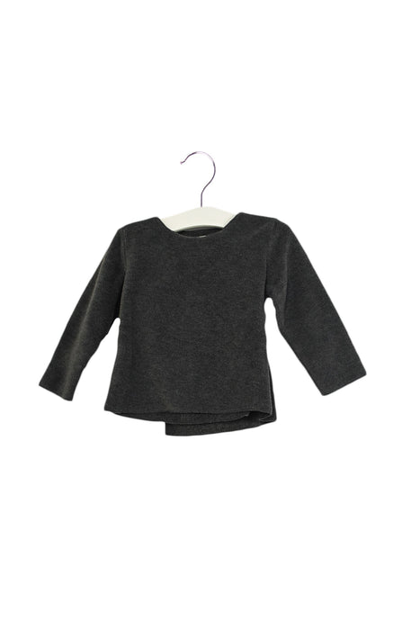 A Grey Long Sleeve Tops from DOUUOD in size 6-12M for girl. (Front View)
