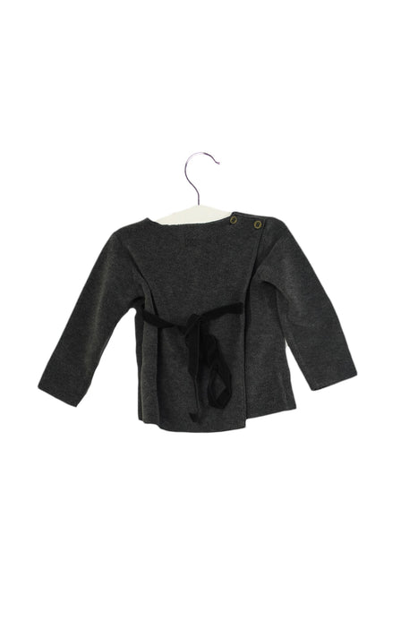 A Grey Long Sleeve Tops from DOUUOD in size 6-12M for girl. (Back View)
