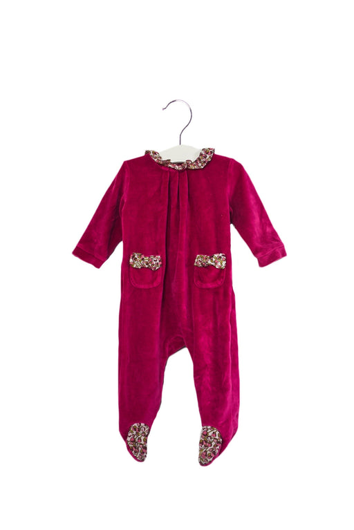 A Pink Long Sleeve Jumpsuits from Jacadi in size 3-6M for girl. (Front View)