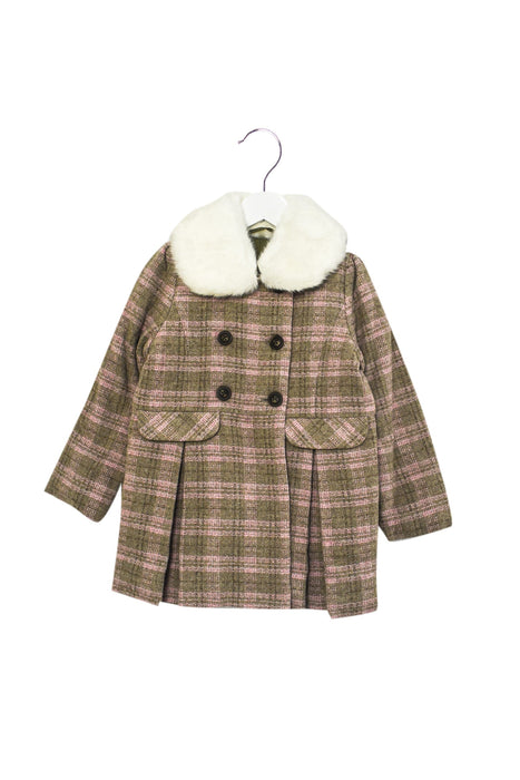 A Grey Coats from Chickeeduck in size 4T for girl. (Front View)