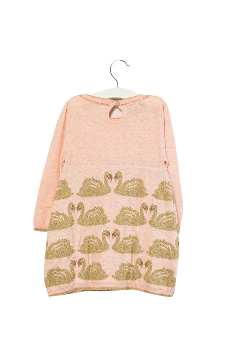 A Pink Sweater Dresses from Monsoon in size 6-12M for girl. (Back View)