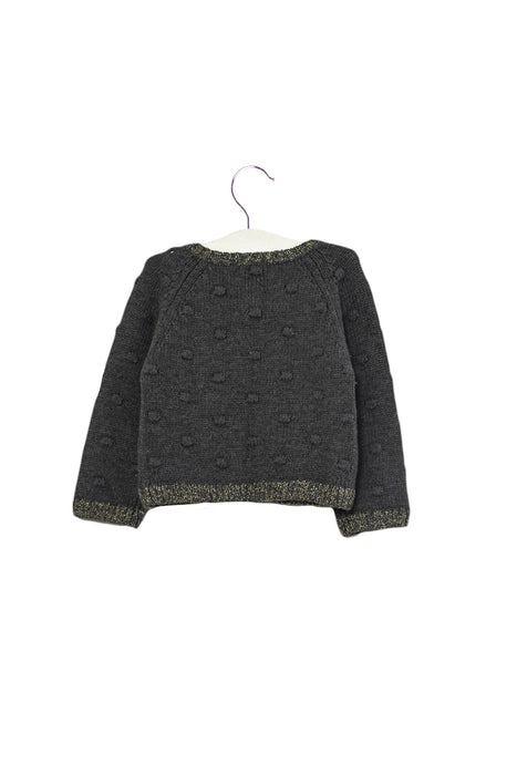 A Grey Cardigans from Jacadi in size 12-18M for girl. (Back View)