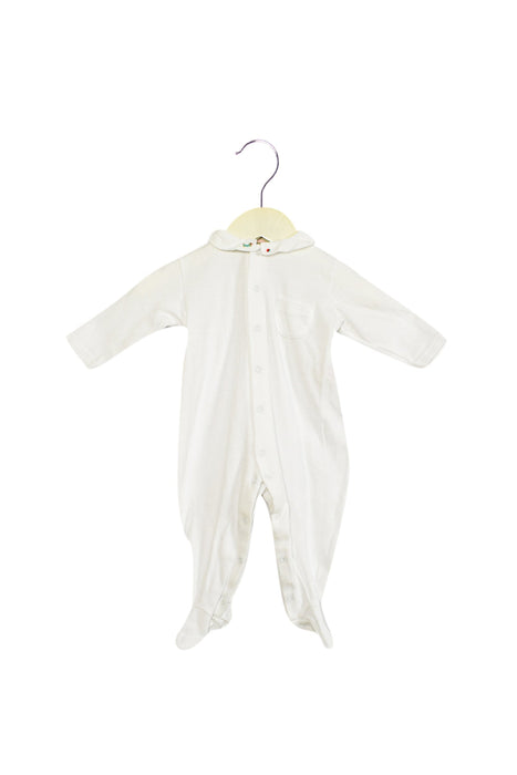 A White Onesies from Bonpoint in size 0-3M for neutral. (Front View)