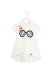 A White Short Sleeve Tops from Lu Lu by Miss Grant in size 3T for girl. (Front View)