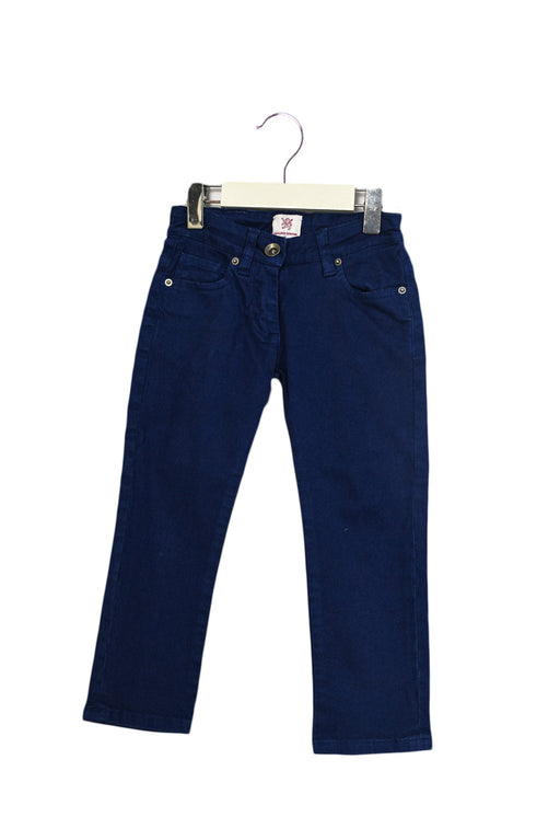 A Blue Casual Pants from Mauro Grifoni in size 3T for girl. (Front View)