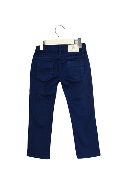 A Blue Casual Pants from Mauro Grifoni in size 3T for girl. (Back View)
