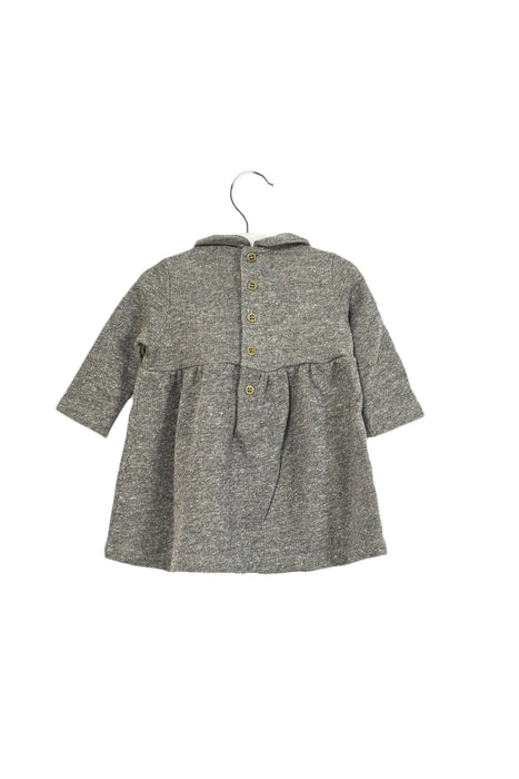 A Grey Sweater Dresses from Il Gufo in size 3-6M for girl. (Back View)