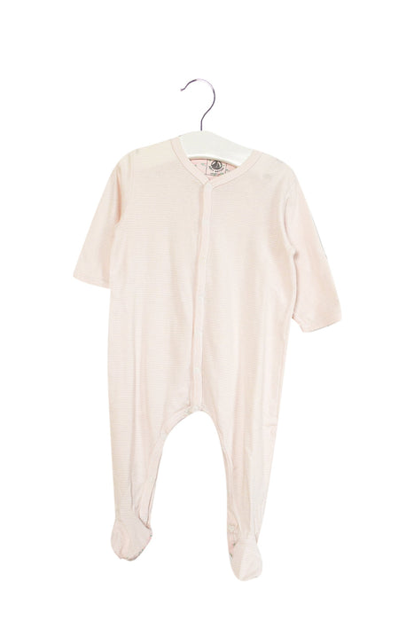A Pink Long Sleeve Jumpsuits from Petit Bateau in size 3-6M for girl. (Front View)