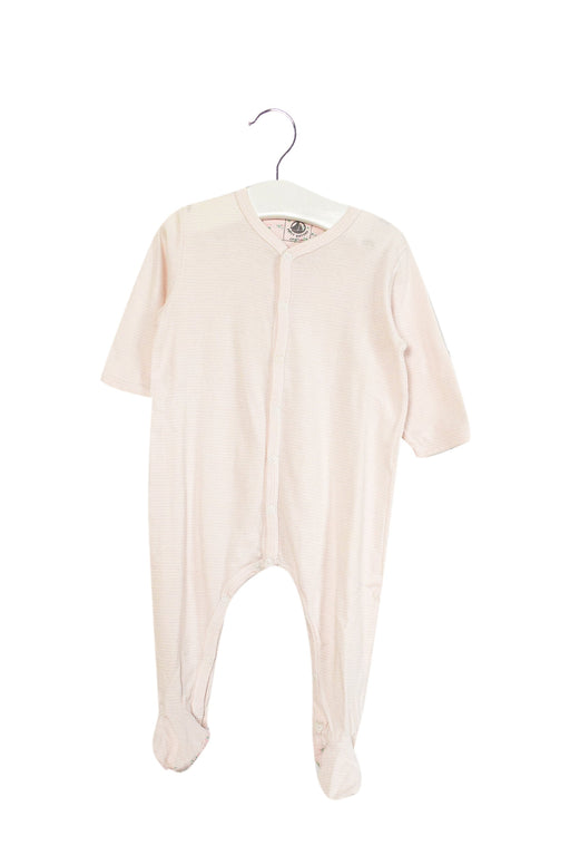 A Pink Long Sleeve Jumpsuits from Petit Bateau in size 3-6M for girl. (Front View)