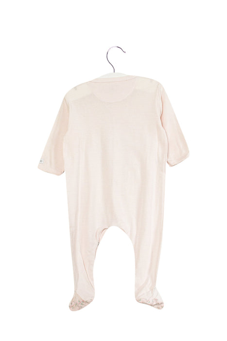 A Pink Long Sleeve Jumpsuits from Petit Bateau in size 3-6M for girl. (Back View)