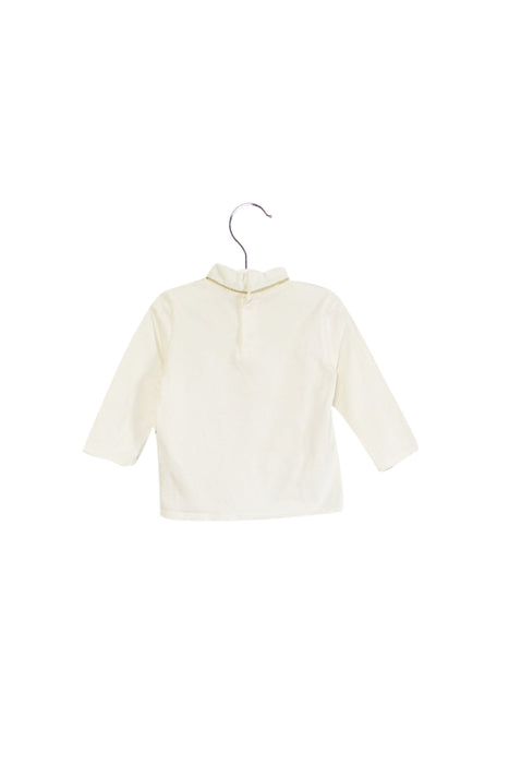 A White Long Sleeve Tops from Chloe in size 6-12M for girl. (Back View)