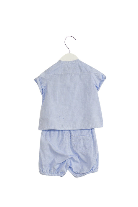 A Blue Pyjama Sets from Bonpoint in size 3-6M for boy. (Back View)