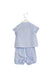 A Blue Pyjama Sets from Bonpoint in size 3-6M for boy. (Back View)