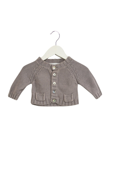 A Purple Cardigans from Château de Sable in size 0-3M for girl. (Front View)