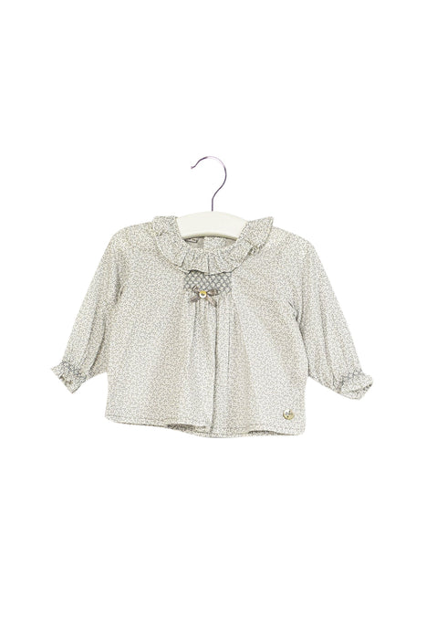 A Grey Long Sleeve Tops from Paz Rodriguez in size 3-6M for girl. (Front View)
