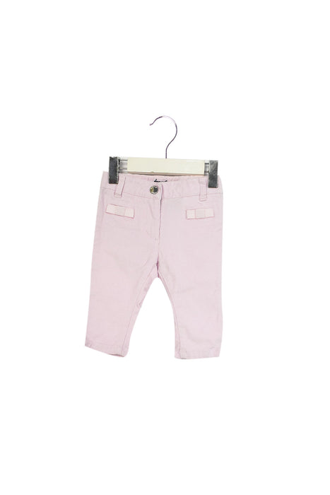 A Pink Casual Pants from Jacadi in size 3-6M for girl. (Front View)