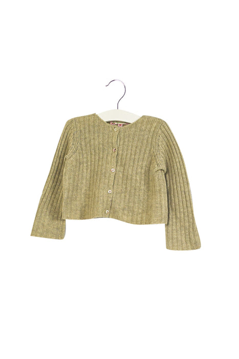 A Grey Cardigans from Bonpoint in size 12-18M for girl. (Front View)