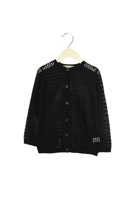 A Black Cardigans from Bonpoint in size 4T for girl. (Front View)
