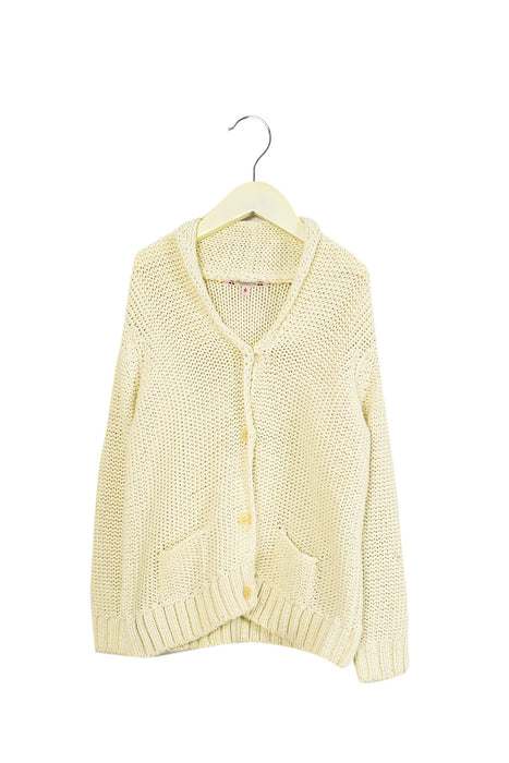 A White Cardigans from Bonpoint in size 6T for girl. (Front View)