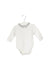 A White Long Sleeve Bodysuits from Jacadi in size 3-6M for girl. (Front View)