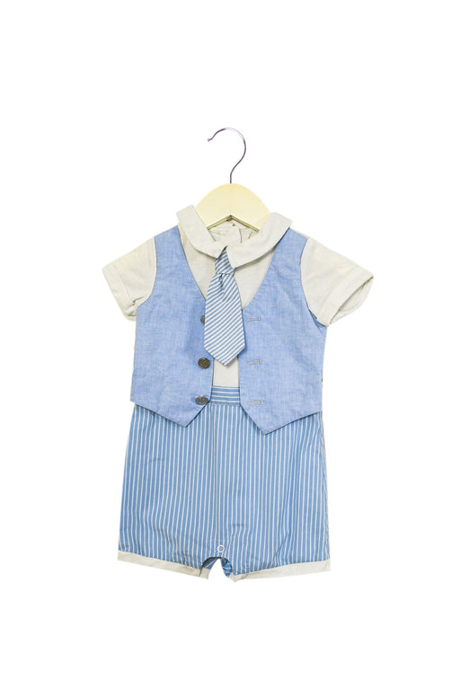 A Blue Short Sleeve Rompers from Nicholas & Bears in size 6-12M for boy. (Front View)