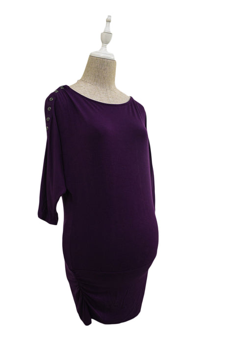 A Purple Long Sleeve Tops from Seraphine in size S for maternity. (Front View)