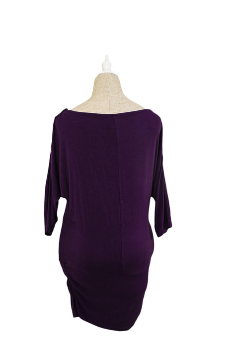 A Purple Long Sleeve Tops from Seraphine in size S for maternity. (Back View)