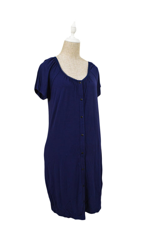 A Blue Short Sleeve Tops from Seraphine in size XS for maternity. (Front View)