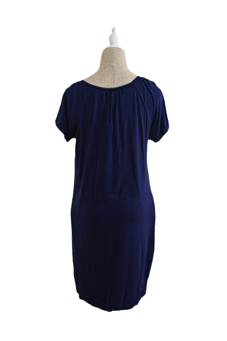 A Blue Short Sleeve Tops from Seraphine in size XS for maternity. (Back View)