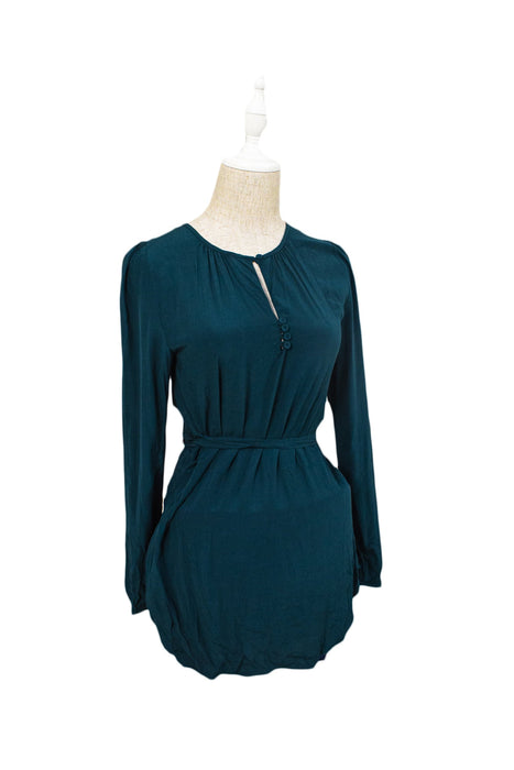 A Green Long Sleeve Tops from Seraphine in size XS for maternity. (Front View)