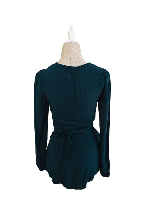 A Green Long Sleeve Tops from Seraphine in size XS for maternity. (Back View)