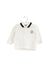A White Long Sleeve Polos from Jacadi in size 3-6M for boy. (Front View)
