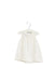 A White Sleeveless Dresses from 3Pommes in size 3-6M for girl. (Front View)