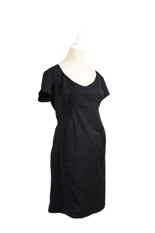 A Grey Short Sleeve Dresses from Seraphine in size S for maternity. (Front View)