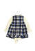 A Blue Long Sleeve Dresses from Chickeeduck in size 6-12M for girl. (Back View)