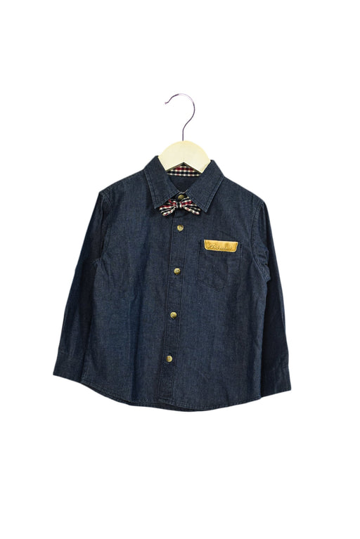 A Blue Shirts from Chickeeduck in size 4T for boy. (Front View)