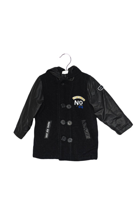 A Black Lightweight Jackets from IKKS in size 6-12M for boy. (Front View)