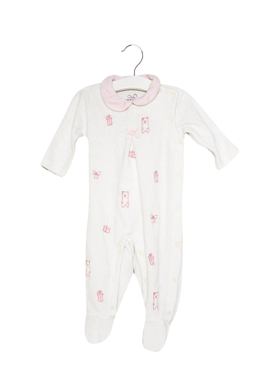 A White Long Sleeve Jumpsuits from Chickeeduck in size 0-3M for girl. (Front View)