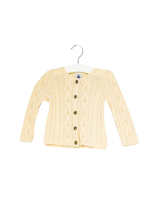 A Ivory Cardigans from Petit Bateau in size 6-12M for girl. (Front View)