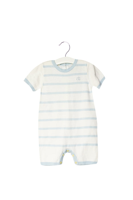 A White Jumpsuits from Emile et Rose in size 6-12M for boy. (Front View)