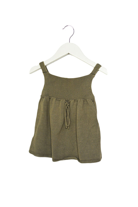 A Grey Sleeveless Dresses from Bonpoint in size 3-6M for girl. (Front View)