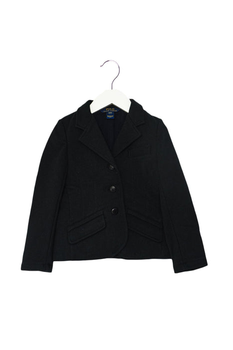 A Black Lightweight Jackets from Polo Ralph Lauren in size 4T for girl. (Front View)