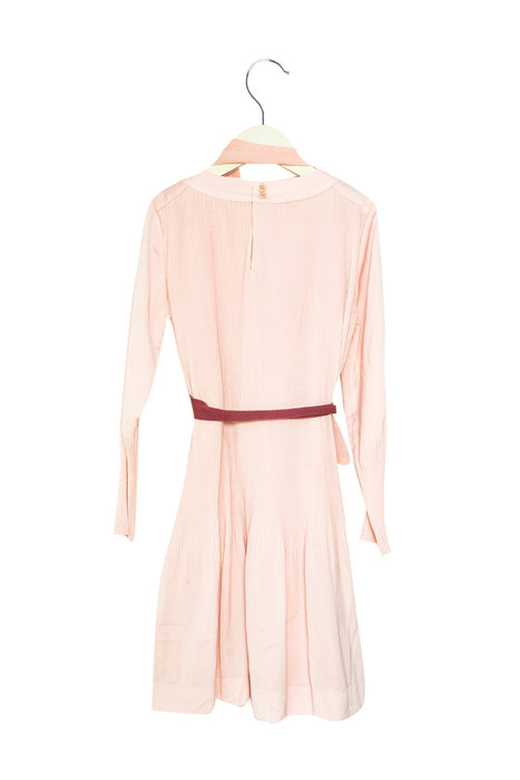A Pink Long Sleeve Dresses from Il Gufo in size 8Y for girl. (Back View)