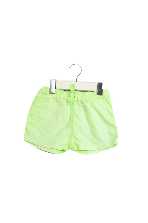 A Green Shorts from Petit Bateau in size 6-12M for girl. (Front View)
