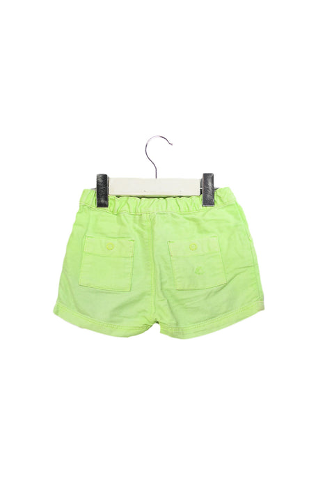 A Green Shorts from Petit Bateau in size 6-12M for girl. (Back View)