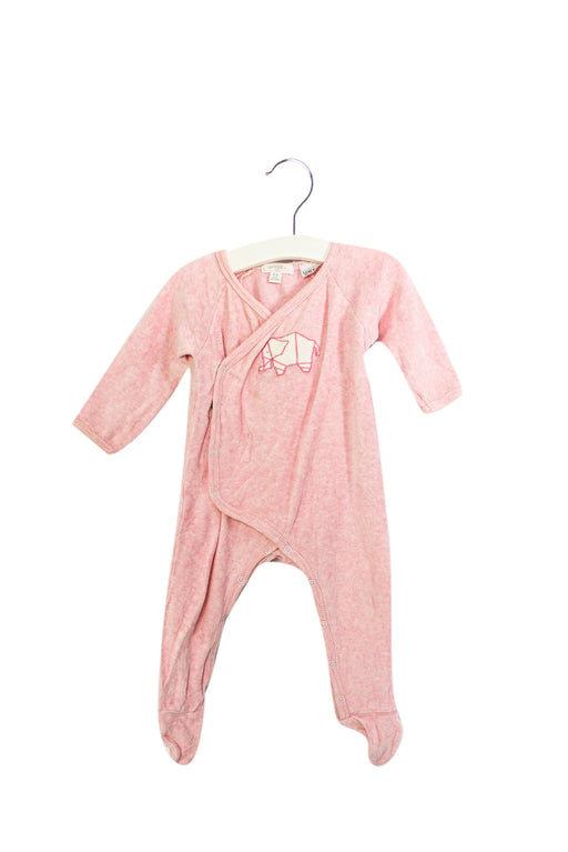 A Pink Long Sleeve Jumpsuits from Purebaby in size 3-6M for girl. (Front View)