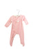 A Pink Long Sleeve Jumpsuits from Purebaby in size 3-6M for girl. (Front View)