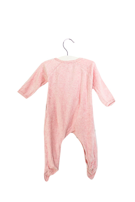 A Pink Long Sleeve Jumpsuits from Purebaby in size 3-6M for girl. (Back View)