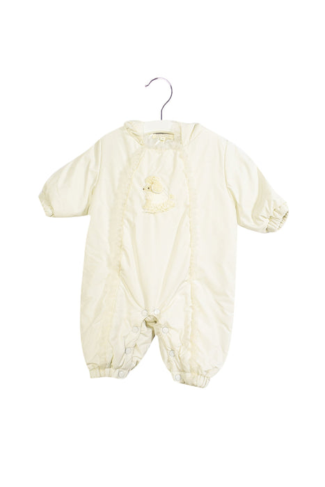 A Ivory Snowsuits from Nicholas & Bears in size 3-6M for girl. (Front View)